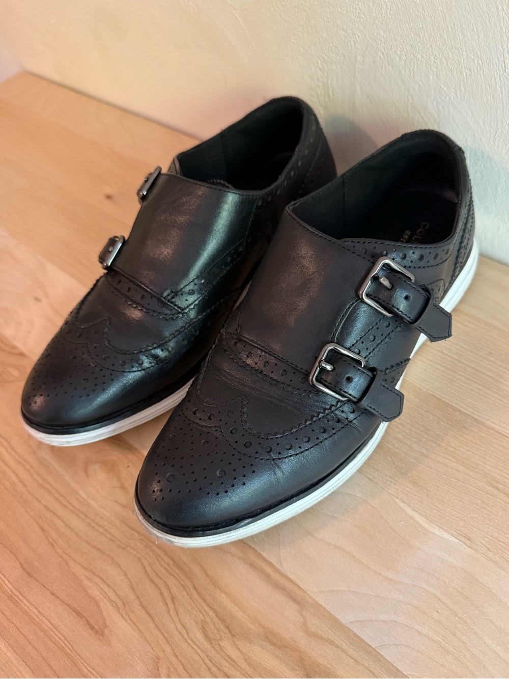 Cole Haan | Original Grand D Monk | Black Leather Wingtip Sneaker | Women’s Sz 6